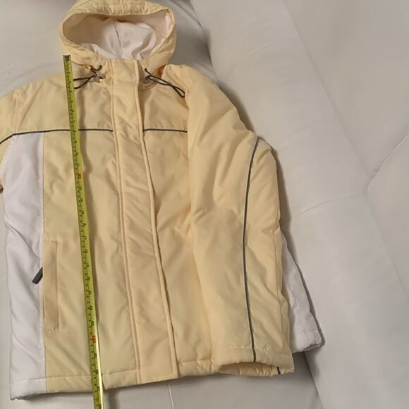 TILT Outdoor Living Fleece Full Zipper Yellow  Hooded Jacket Women’s Size M - Picture 6 of 16